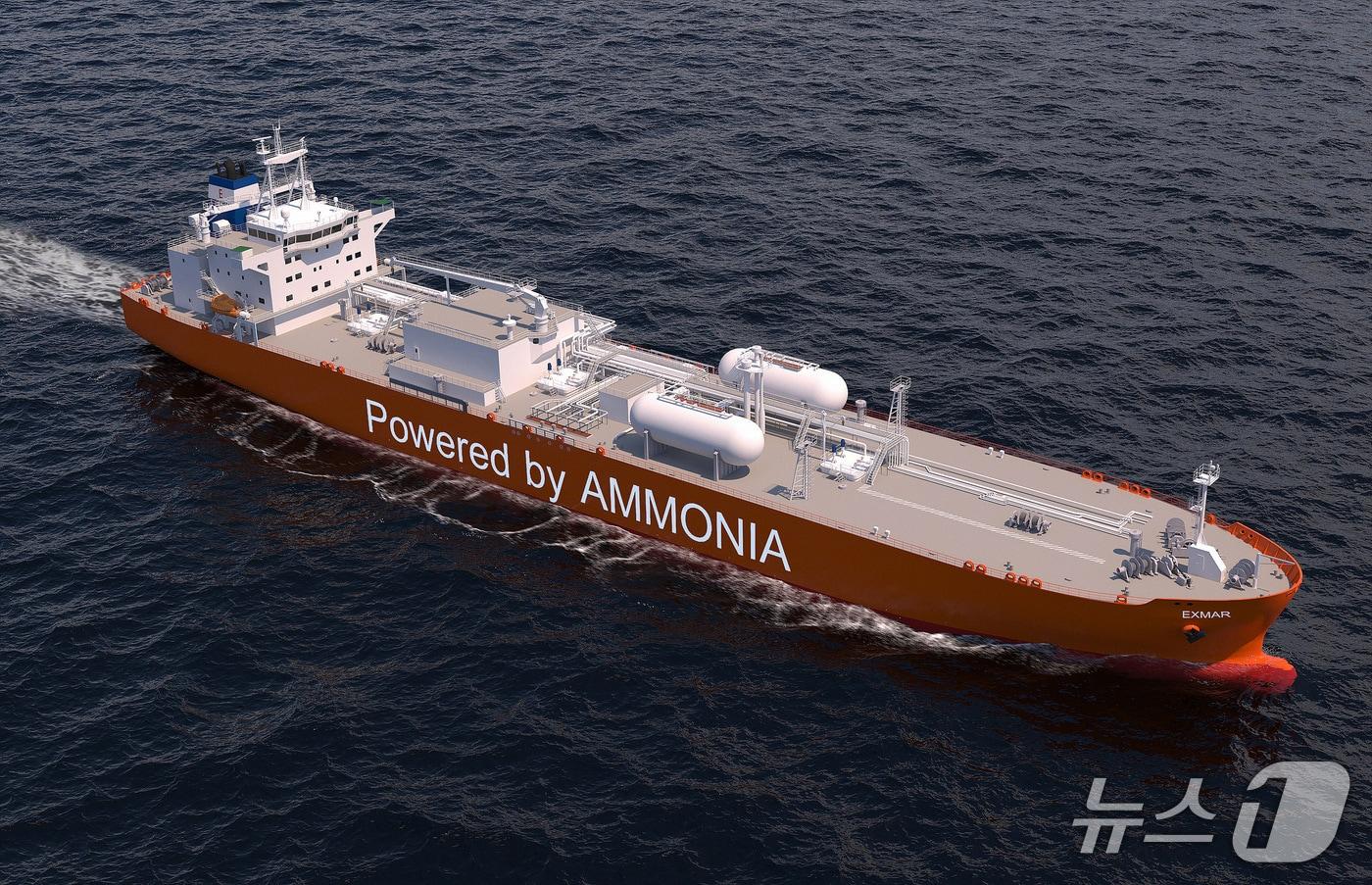 암모니아 추진선 조감도(HD현대 제공)