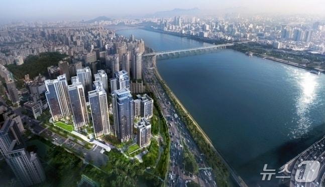 본문 이미지 - 청담르엘 조감도 &#40;롯데건설 제공&#41; 뉴스1 ⓒ News1