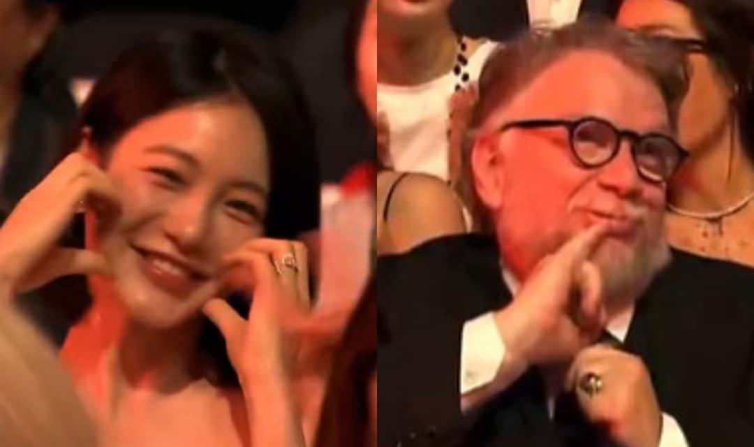 본문 이미지 - 신예은(왼쪽) 기예르모 델 토로 / 부산국제영화제 생중계 영상 캡처