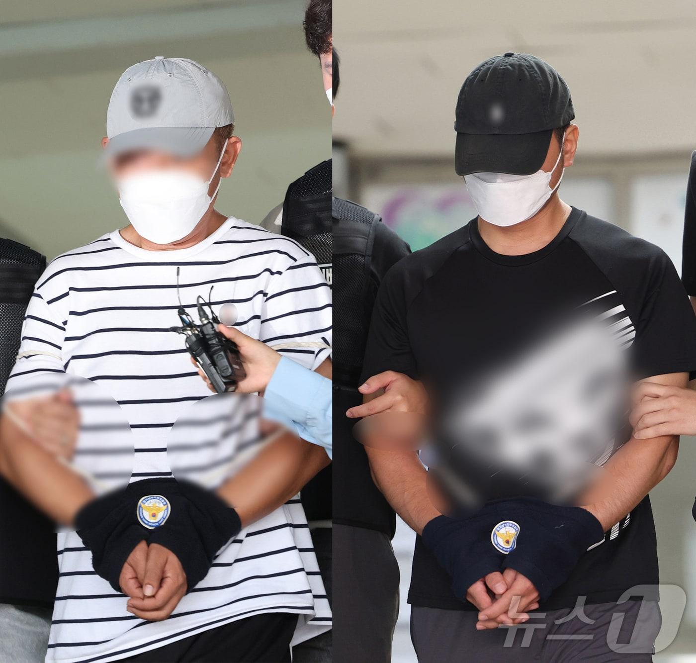 본문 이미지 - 17일 오후 경기 수원시 영통구 수원영통경찰서에서 &#39;KT 소액결제 사건&#39; 피의자인 중국 교포 A 씨가 구속 전 피의자 심문&#40;영장실질심사&#41;를 받기 위해 나오고 있다. 정보통신망법 위반 및 컴퓨터 등 사용 사기 혐의를 받는 중국 교포 A 씨&#40;48&#41;와 B 씨&#40;44&#41;는 이날 오전 수원지법 안산지원에서 구속 전 피의자 심문&#40;영장실질심사&#41;을 받는다. 2025.9.18/뉴스1 ⓒ News1 김영운 기자