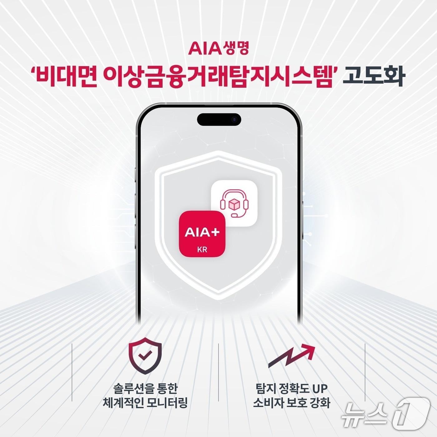 본문 이미지 - AIA생명은 비대면 이상금융거래탐지시스템 고도화를 통해 자사 고객들의 안전한 비대면 금융거래를 위한 환경을 한층 더 강화했다/사진제공=AIA생명.