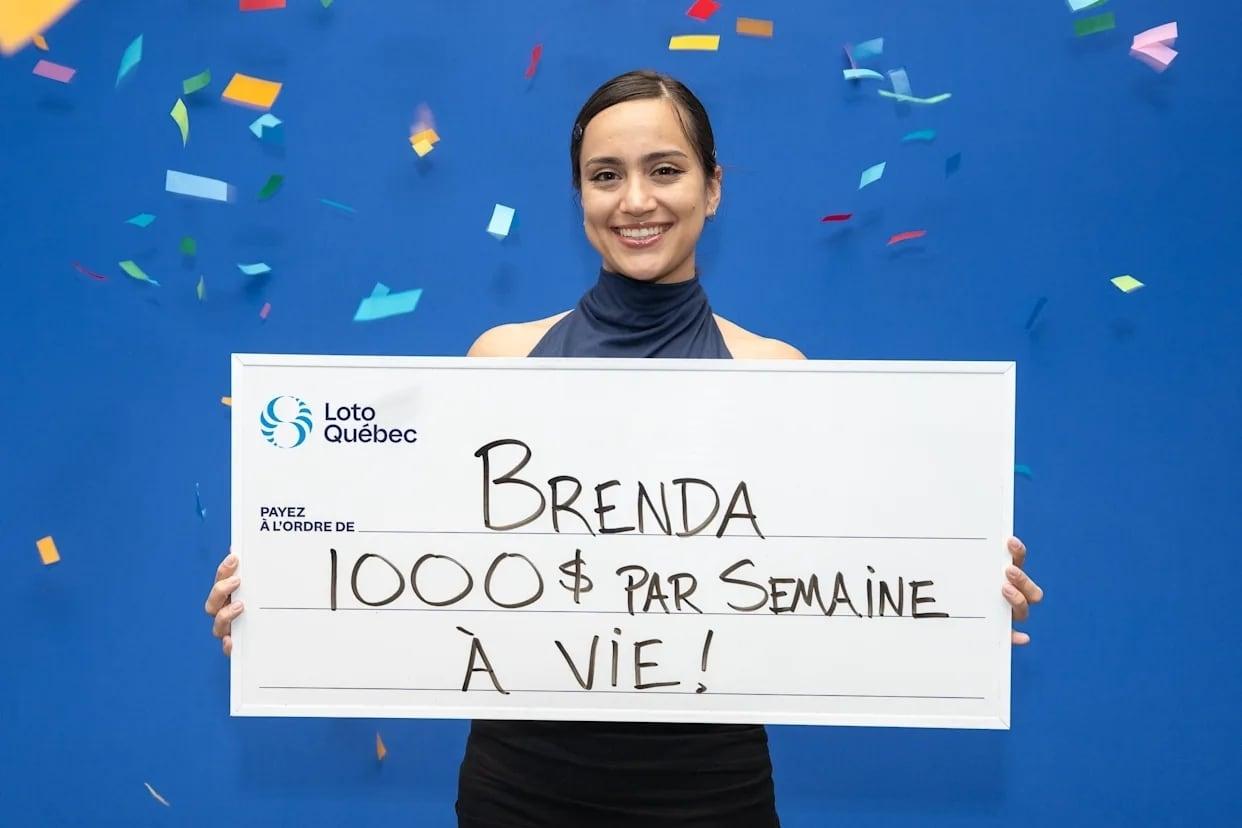 본문 이미지 - 로또에 당첨된 브렌다 오벵-베가. &#40;로또 퀘백 갈무리&#41;