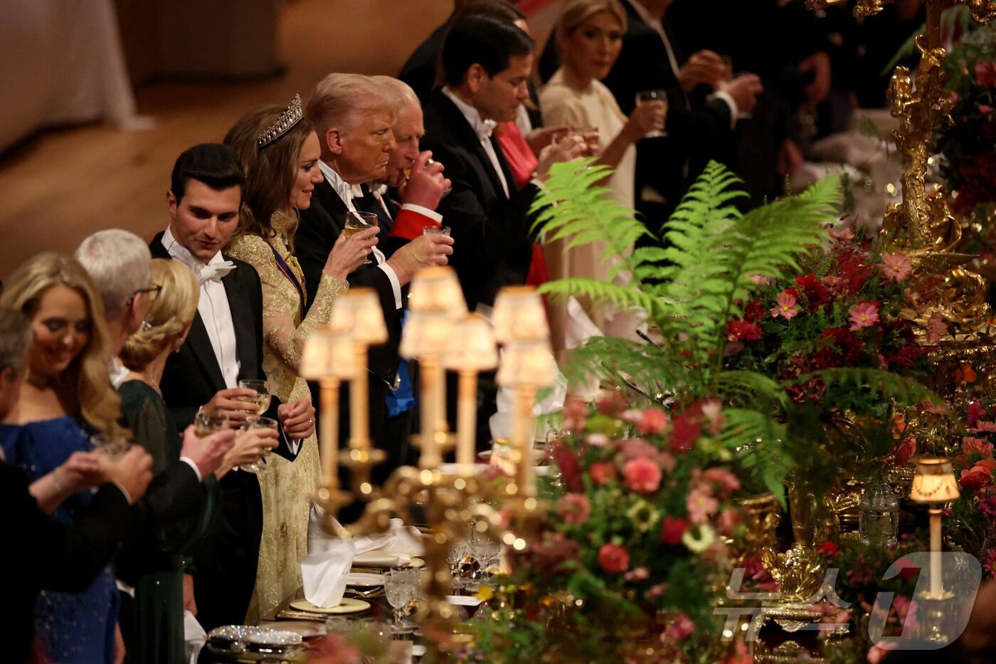 영국 윈저성에서 열린 도널드 트럼프 미국 대통령 환영 국빈만찬. 2025.09.17 ⓒ 로이터=뉴스1 ⓒ News1 이지예 객원기자