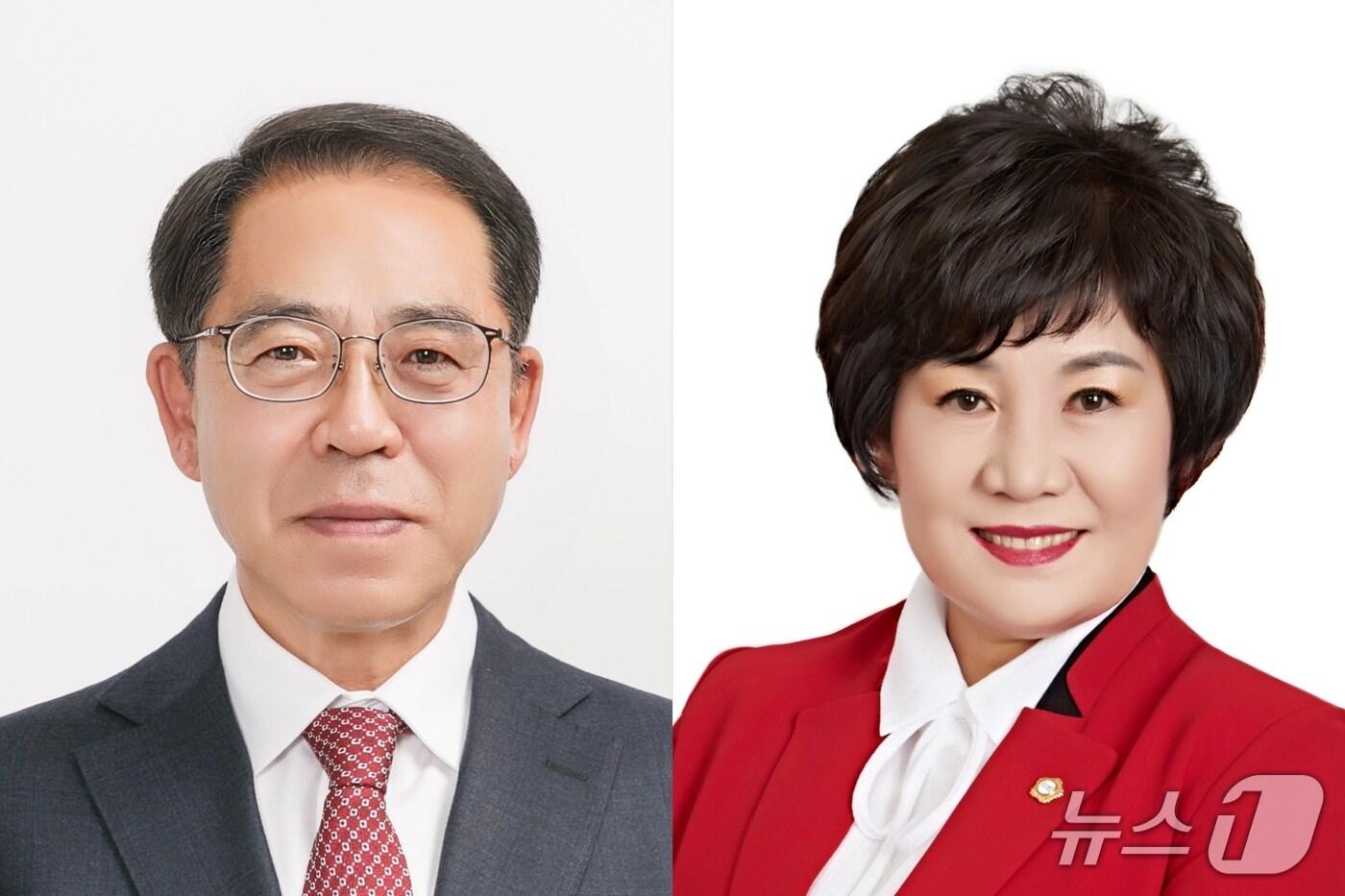 제천시의회 박해윤·이정임 의원.(제천시의회 제공. 재판매 및 DB금지)./뉴스1 