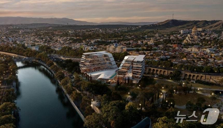 본문 이미지 -  조지아 트빌리시에 들어설 최고급 호텔 조감도 (희림건축 제공) 뉴스1 ⓒ News1