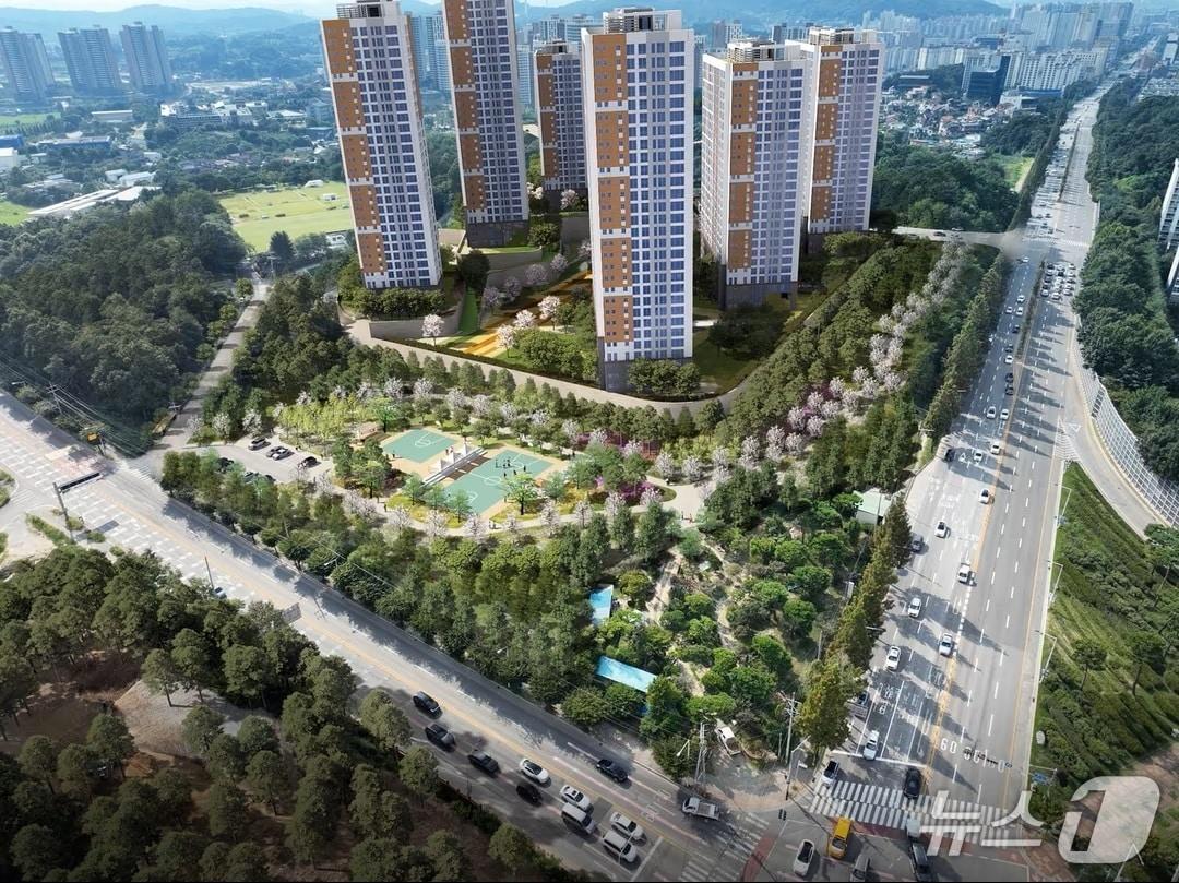 본문 이미지 - 청주 홍골공원 민간개발 사업 조감도./뉴스1