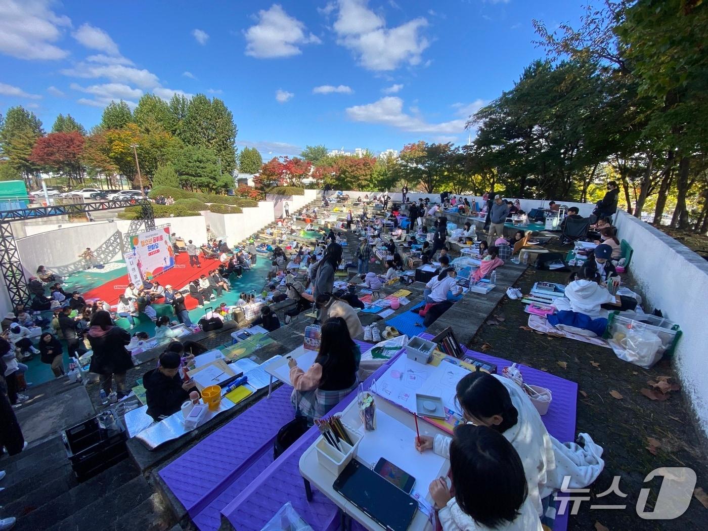본문 이미지 - 강원 원주시가 &#39;꿈이룸 바우처&#39;로 성장한 어린이를 비롯해 지역 초등학생들을 대상으로 추진하는 행사인 &#39;원주시 꿈이룸 한마당&#39; 자료 사진. &#40;원주시 제공. 재판매 및 DB금지&#41; 2025.9.19/뉴스1