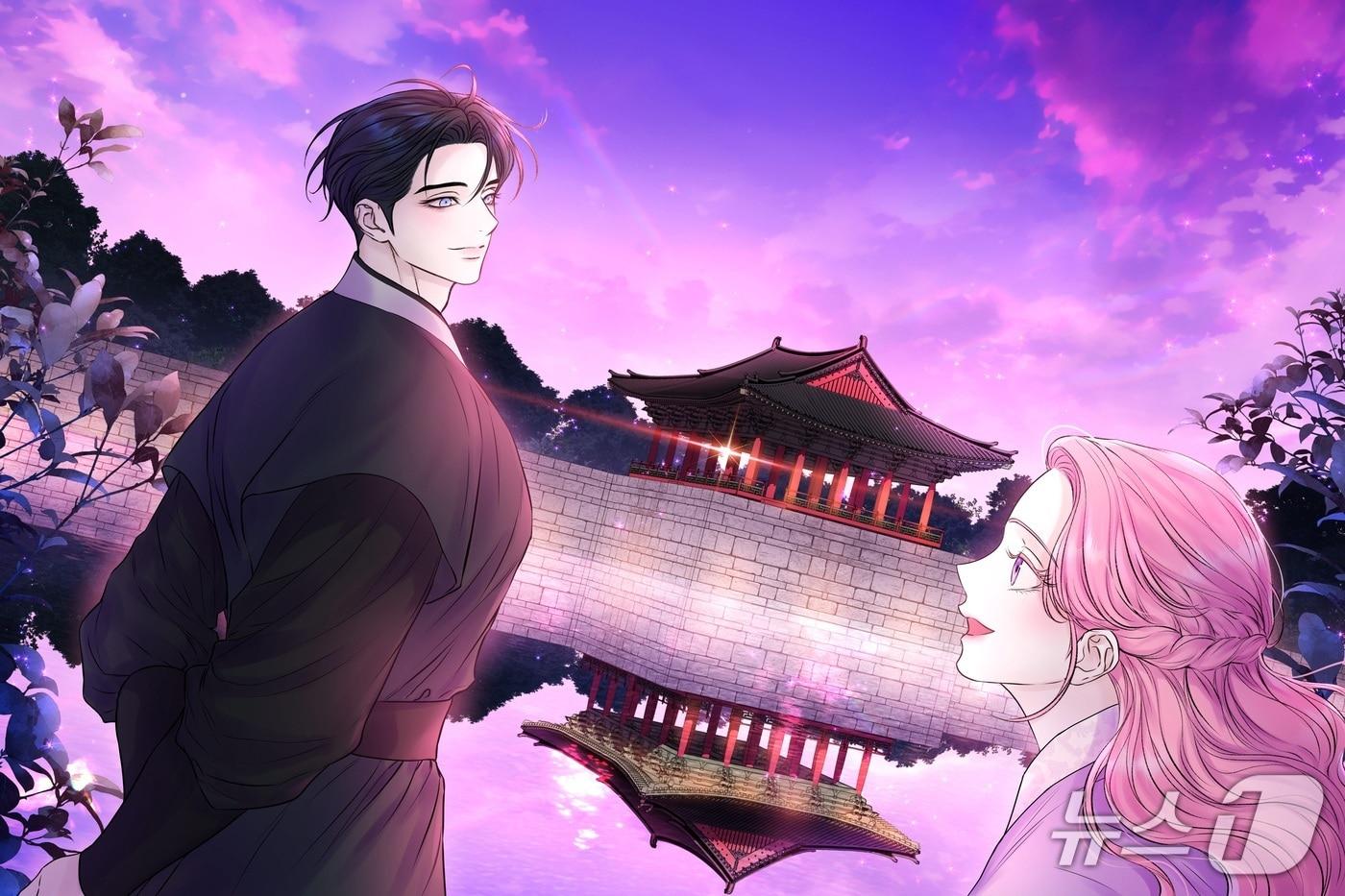 웹툰 시한부인 줄 알았어요의 작가가 그린 &#39;동궁과 월지&#39; 일러스트&#40;한국관광공사 제공&#41;