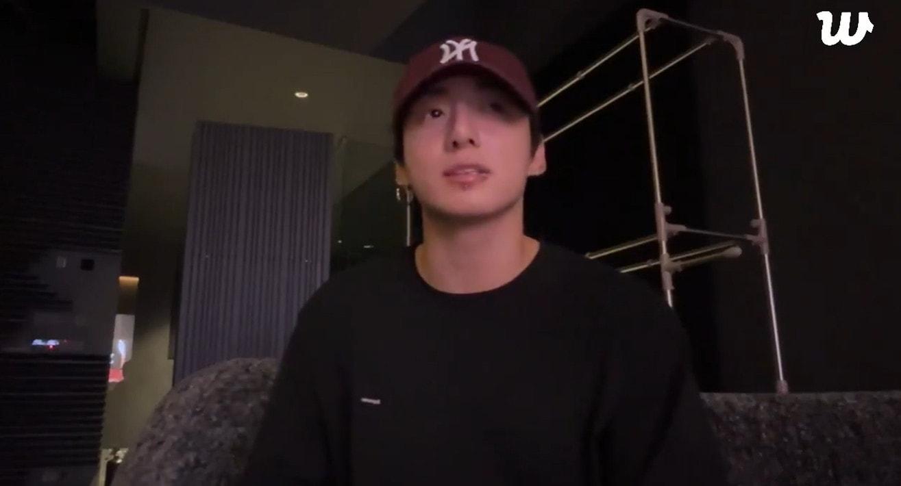 본문 이미지 - 방탄소년단 정국(위버스 영상 갈무리)