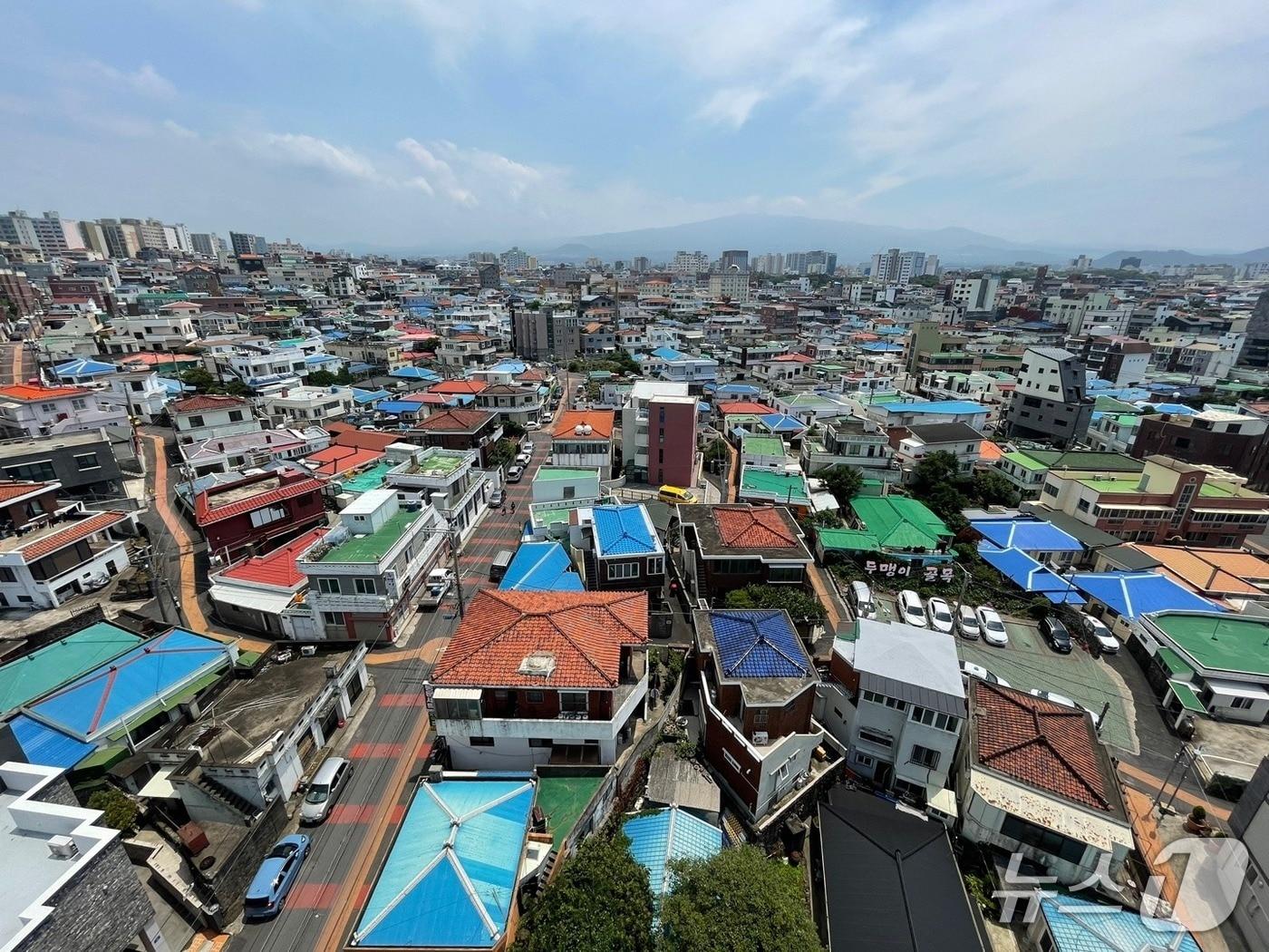 본문 이미지 -  일도2동 도시재생 뉴딜사업 지구 전경.&#40;제주시 제공. 재판매 및 DB 금지&#41;/뉴스1