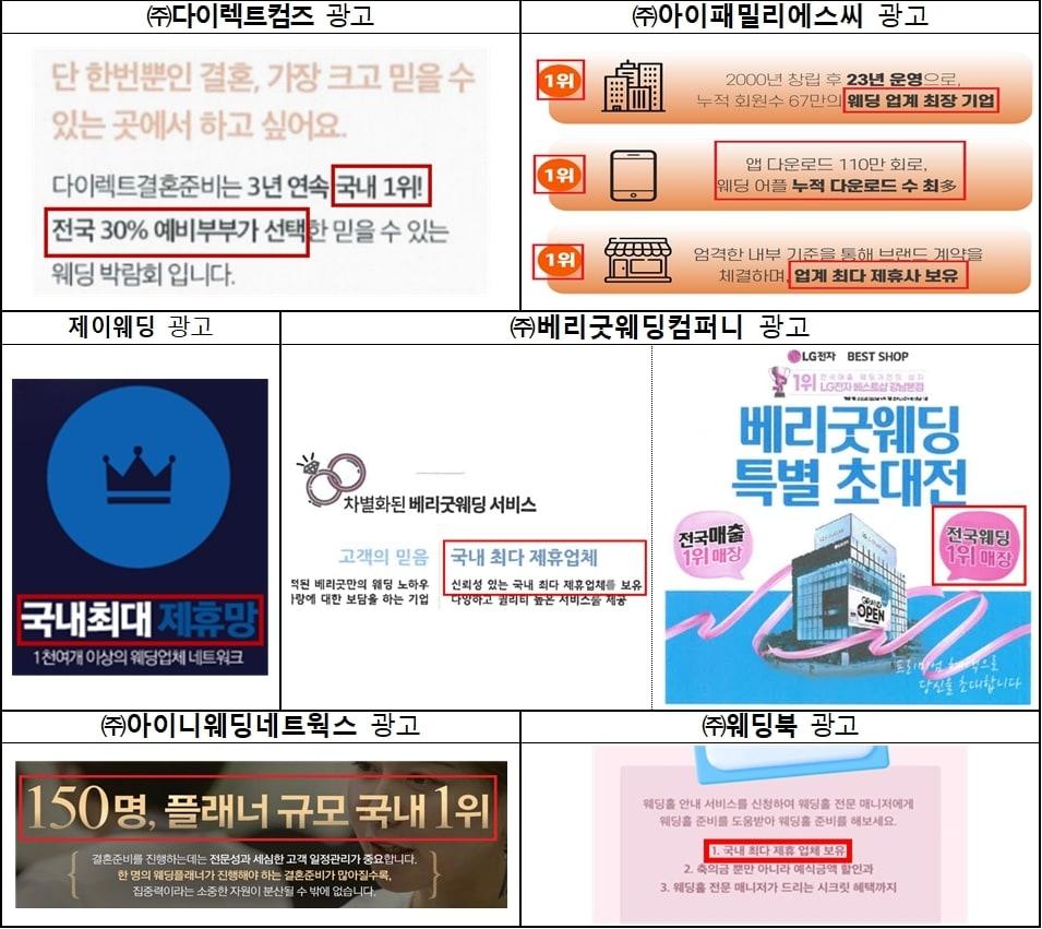 본문 이미지 - 결혼준비대행업체 거짓·과장 광고 사례&#40;공정거래위원회 제공&#41;. 2025.9.2/뉴스1