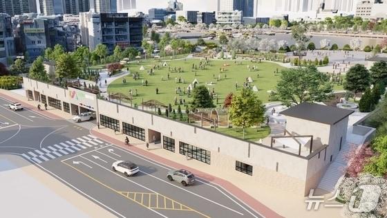 본문 이미지 -  서산 호수공원 초록광장 조성 사업 조감도. / 뉴스1