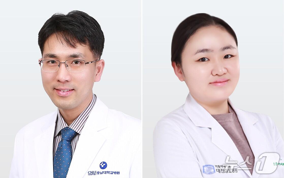 본문 이미지 - 정재욱 충남대병원 호흡기알레르기내과 교수&#40;왼쪽&#41;, 박연희 대전성모병원 호흡기내과 교수&#40;충남대병원 제공&#41; /뉴스1