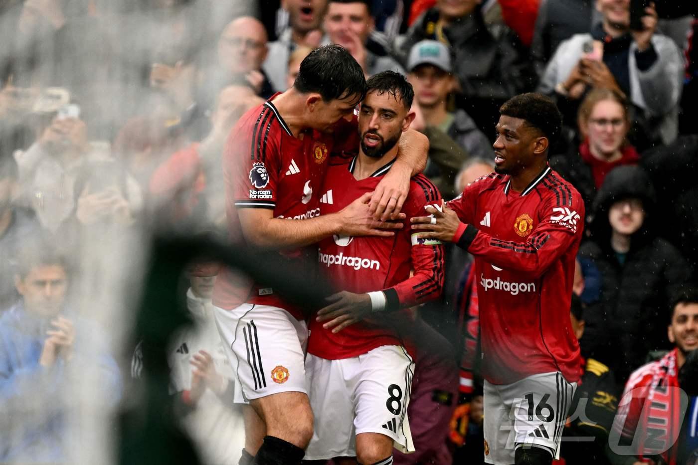 브루노 페르난데스가 맹활약한 맨유가 울버햄튼을 완파했다. ⓒ AFP=뉴스1