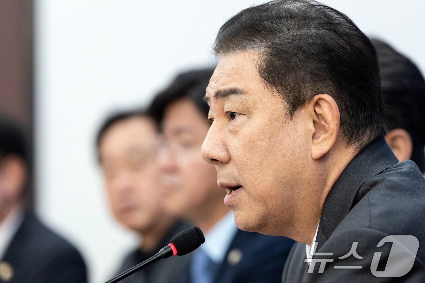 김병기 더불어민주당 원내대표가 21일 서울 여의도 국회에서 취임100일 기자간담회를 하고 있다. 2025.9.21/뉴스1 ⓒ News1 이승배 기자