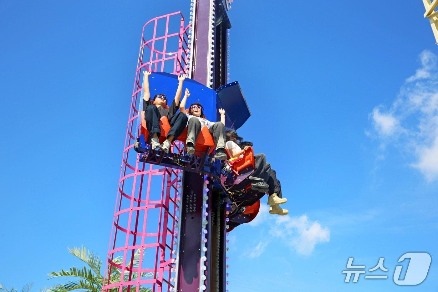 롯데월드 어드벤처 부산 신규 어트랙션 '뱅앤드롭'. (롯데월드 어드벤처 부산 제공. 재판매 및 DB 금지)