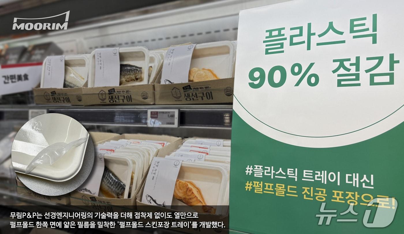 무림, 국내 최초 '펄프몰드 스킨포장 트레이' 출시(무림 제공)