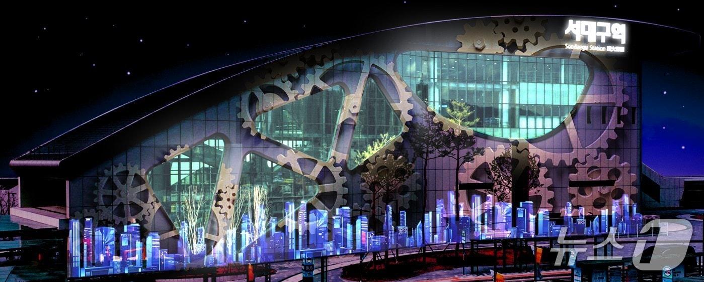 본문 이미지 - 대구 서구는 오는 10월4일까지 서대구역 1번 출구에 미디어아트 전시를 진행한다.(대구 서구 제공.재판매 및 DB 금지)