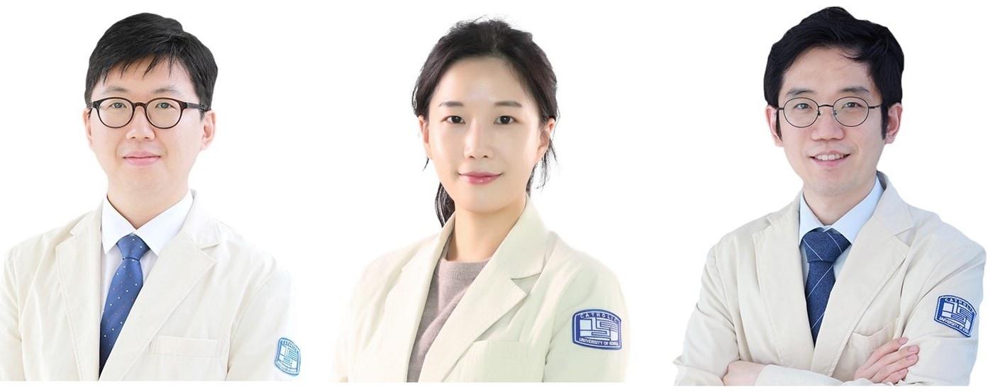 한지원·조희선 서울성모병원 소화기내과 교수, 이순규 인천성모병원 소화기내과 교수.&#40;서울성모병원 제공&#41;