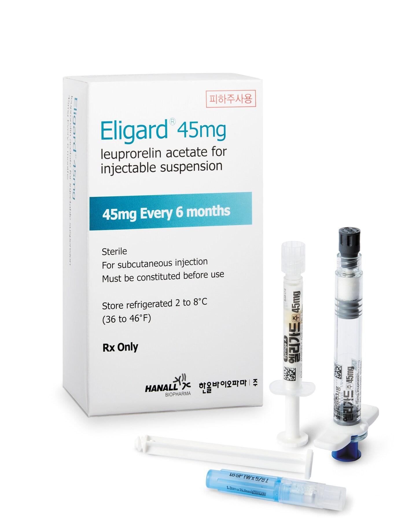 본문 이미지 - 전립선암 치료제 &#39;엘리가드 45mg&#39; 제품.&#40;한올바이오파마 제공&#41;/뉴스1