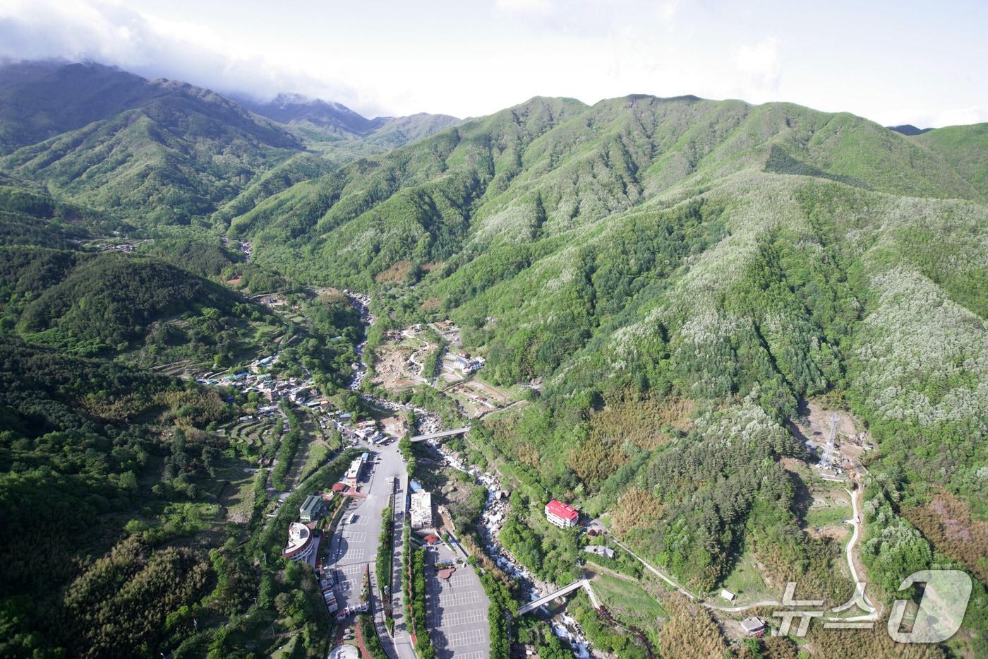 산청군 중산리의 지리산 드론 촬영 장면(산청군 제공. 재판매 및 DB금지).
