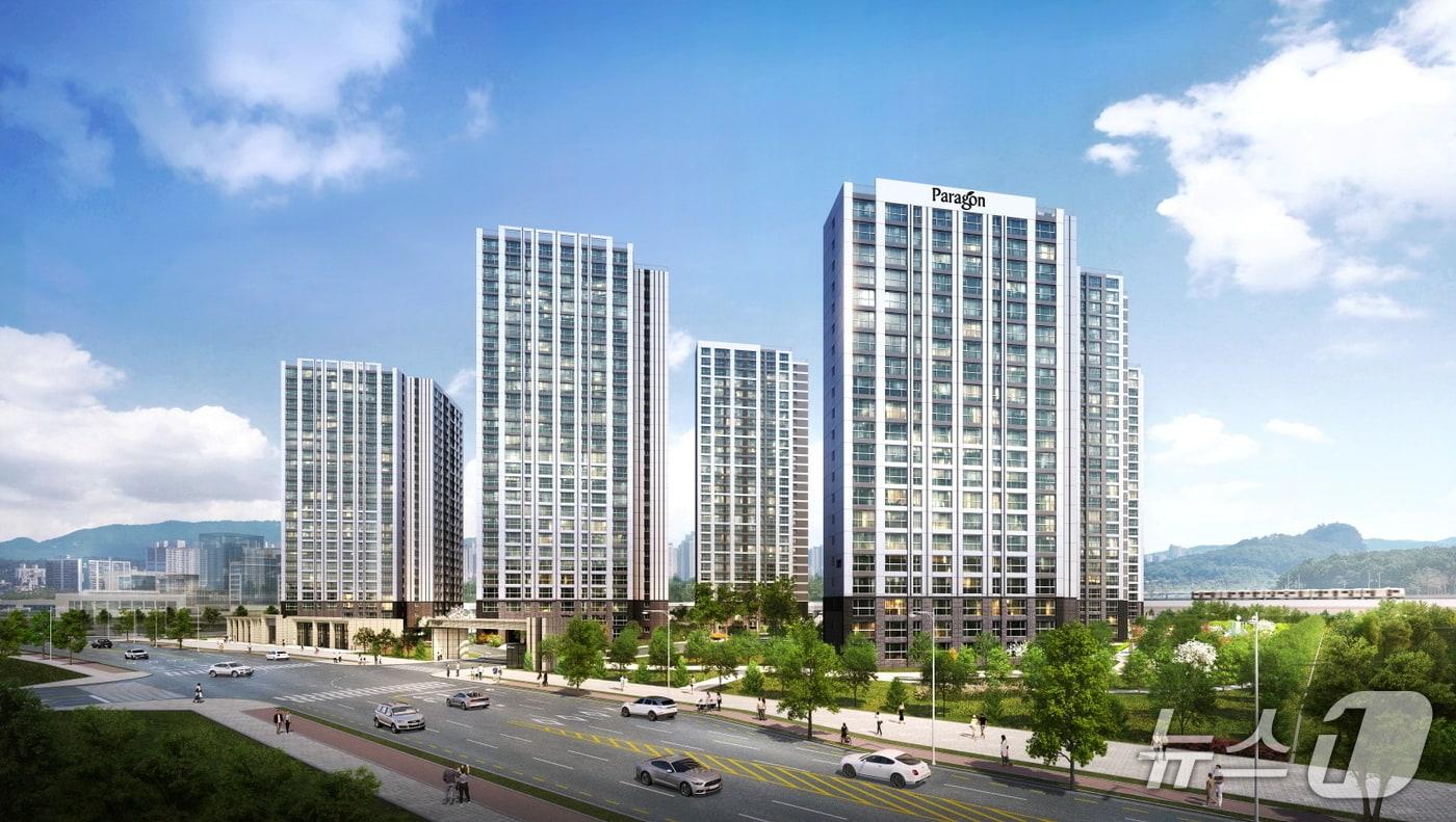 회천중앙역 파라곤 투시도 &#40;라인그룹 제공&#41; 뉴스1 ⓒ News1