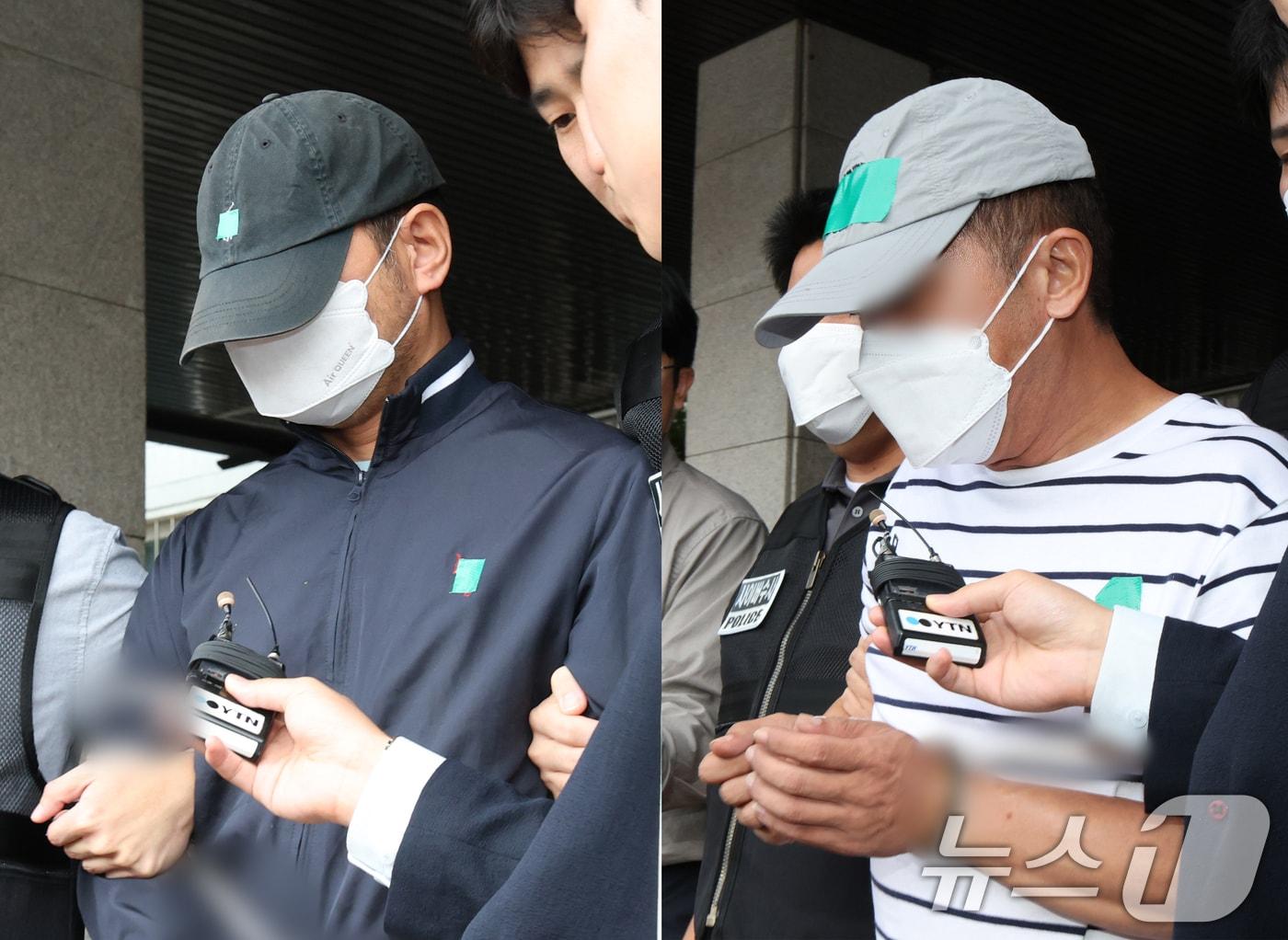 본문 이미지 - &#39;KT무단결제 사건&#39; 피의자인 A 씨&#40;왼쪽부터&#41;와 B 씨. 2025.9.25/뉴스1 ⓒ News1 김영운 기자