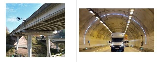 본문 이미지 - 한국도로공사 자율비행드론과 터널스캐너 모습.(한국도로공사 제공)뉴스1ⓒ news1