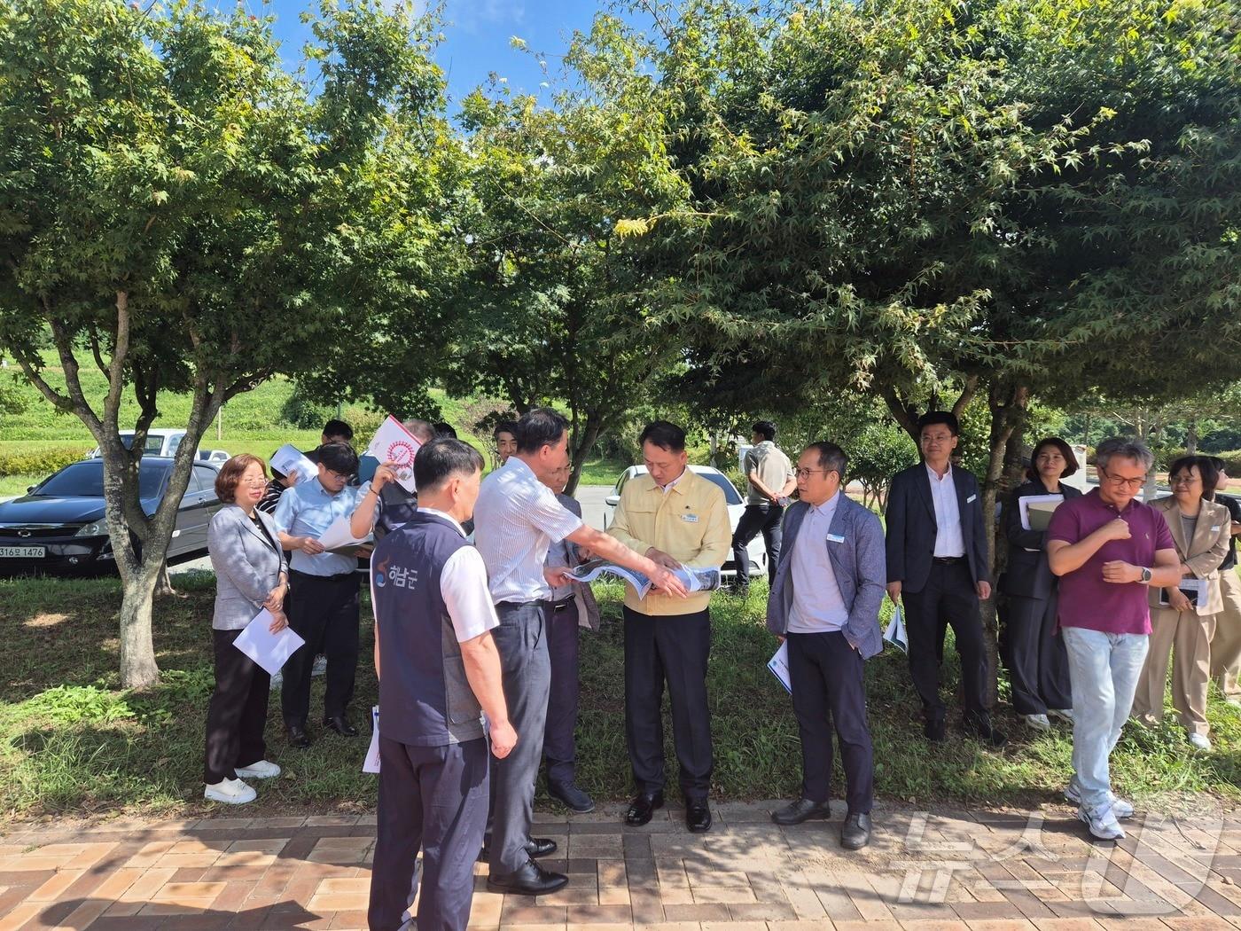 본문 이미지 - LPGA대회 실추진단 현장점검&#40;해남군 제공. 재판매 및 DB금지&#41; /뉴스1 