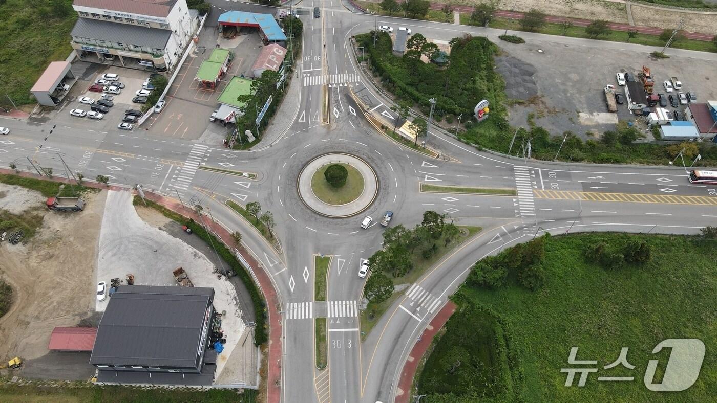 전북 정읍시 정읍IC 회전교차로 전경.&#40;정읍시 제공. 재판매 및 DB금지&#41;/뉴스1 
