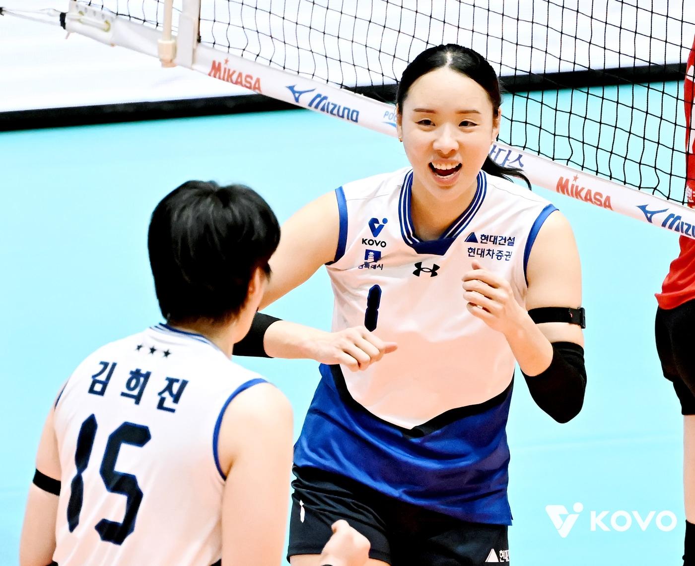 본문 이미지 - 현대건설의 이예림&#40;KOVO제공&#41; 