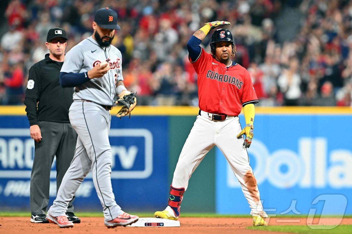 디트로이트 타이거스&#40;왼쪽&#41;와 클리블랜드 가디언스는 아메리칸리그 중부지구 우승 경쟁을 펼친다. ⓒ AFP=뉴스1