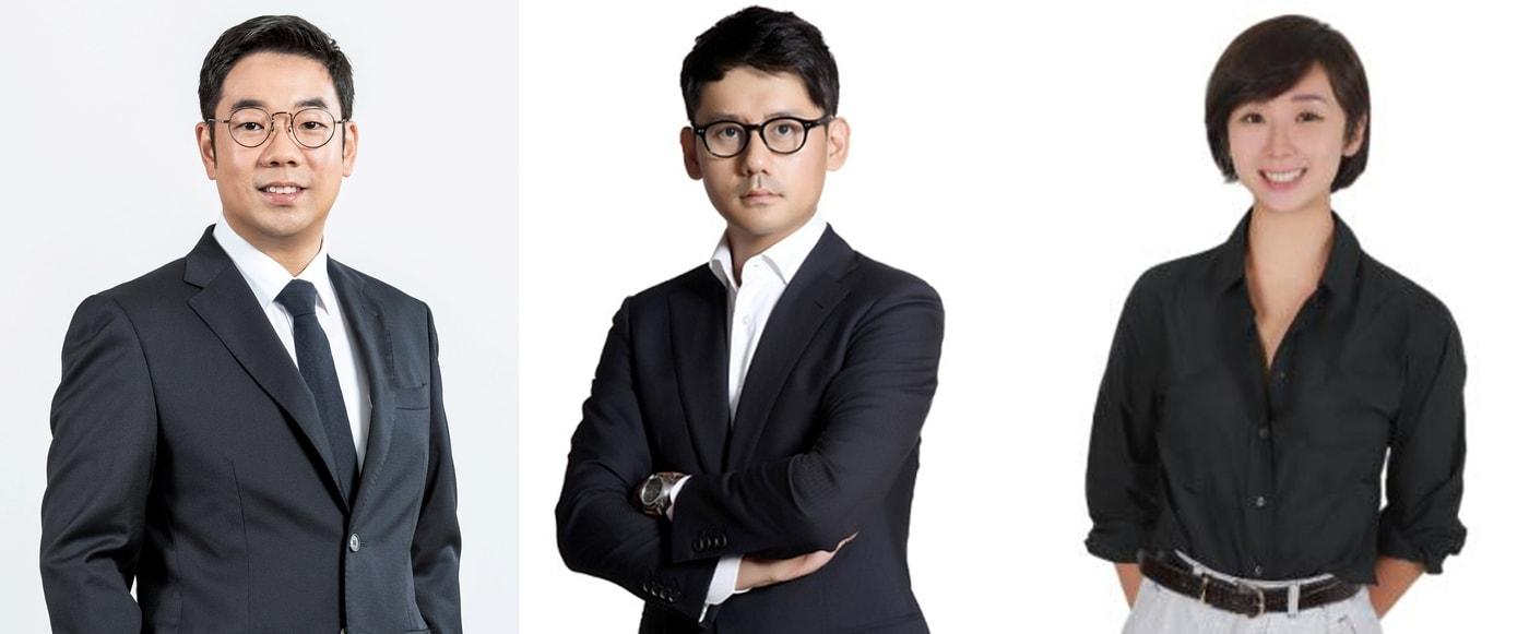 (왼쪽부터)제임스 장 G마켓 대표, 신세계인터내셔널 서민성 코스메틱1부문 대표·이승민 코스메틱2부문 대표. (신세계그룹 제공).    