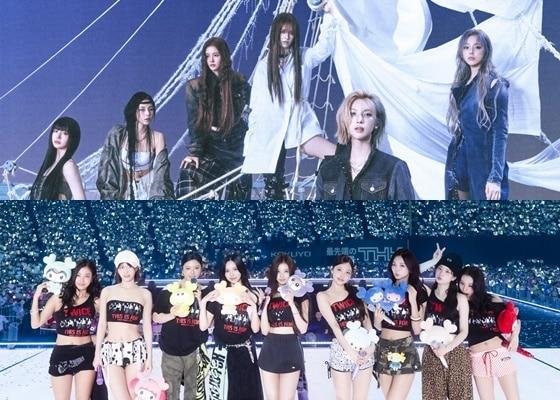 본문 이미지 - 그룹 엔믹스&#40;위쪽&#41;, 트와이스 / 사진제공=JYP엔터테인먼트