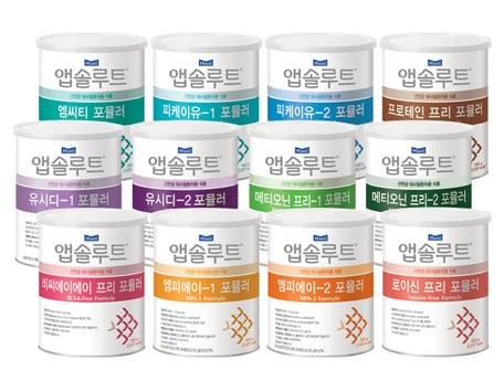 본문 이미지 - 국내 유일 선천성 대사이상 환아를 위한 특수 유아식 생산. 8종 12개 제품.&#40;매일유업 누리집 갈무리&#41;