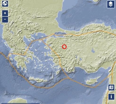 본문 이미지 - 28일(현지시간) 튀르키예에서 규모 5.0의 지진이 발생했다. <출처=독일 지질학 연구센터(GFZ) 홈페이지 갈무리>