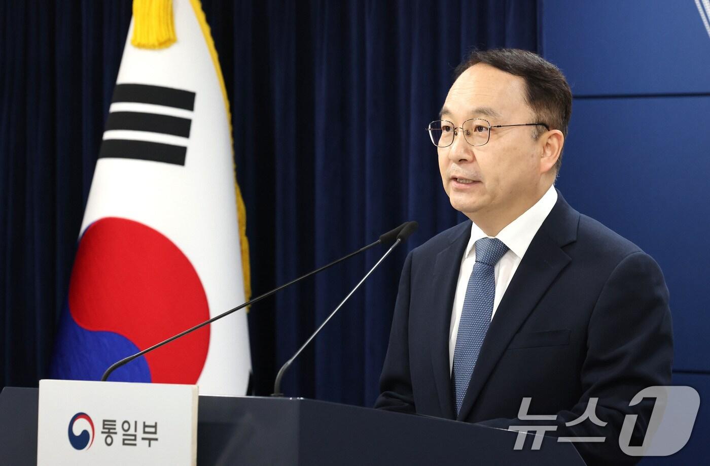 구병삼 통일부 대변인이 29일 서울 종로구 정부서울청사 브리핑실에서 정례브리핑을 하고 있다. 2025.9.29/뉴스1 ⓒ News1 임세영 기자