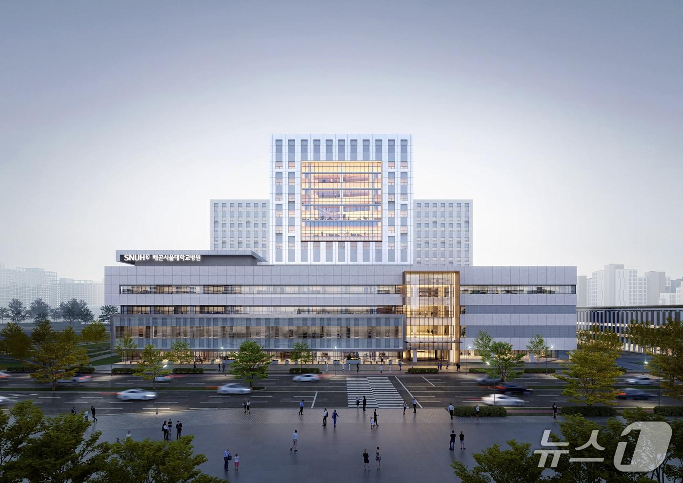 서울대병원이 27개 진료과와 6개 전문센터를 운영하는 총 800병상 규모의 경기 시흥 배곧 서울대병원 착공에 들어갔다. 사진은 배곧서울대병원 조감도&#40;서울대병원 제공&#41;