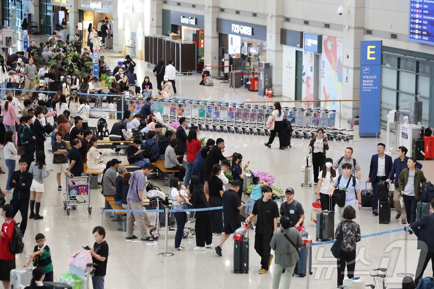 지난 9월 29일 인천국제공항이 입국한 외국인 관광객들로 붐비고 있다. (공동취재) /뉴스1 ⓒ News1 오대일 기자