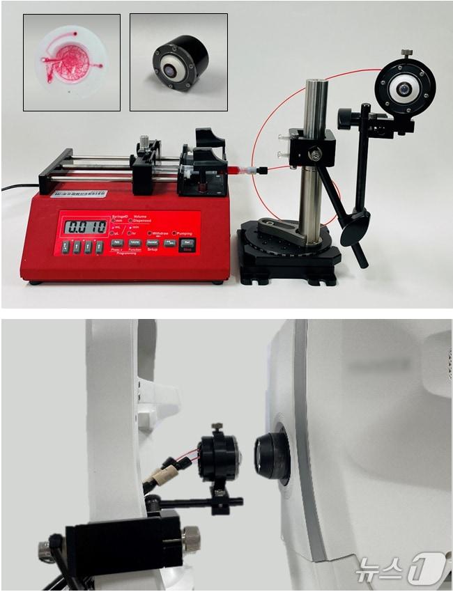 본문 이미지 - 망막 모사 안구 팬텀의 적용 예시(표준연 제공) /뉴스1