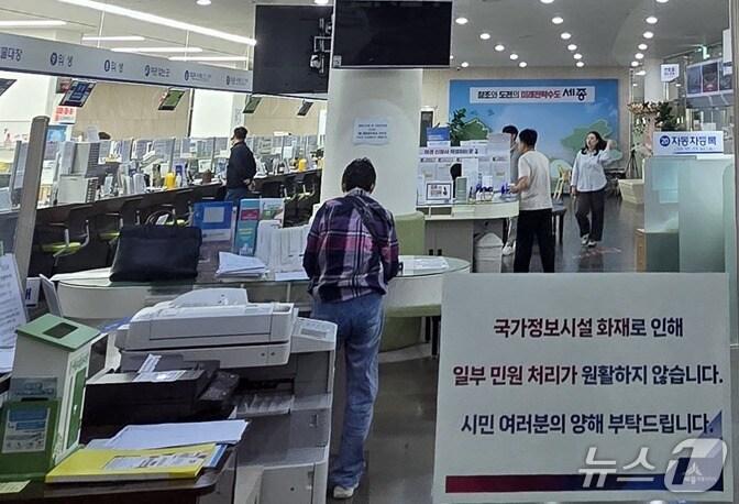 본문 이미지 - 29일 오전 세종시청 민원실 표정. / 뉴스1