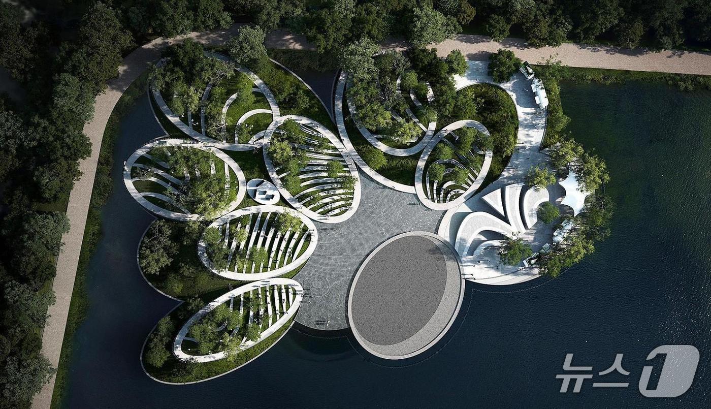 대구 수성구가 수성못에 조성을 추진하는 수상공연장 조감도.(재판매 및 DB금지)