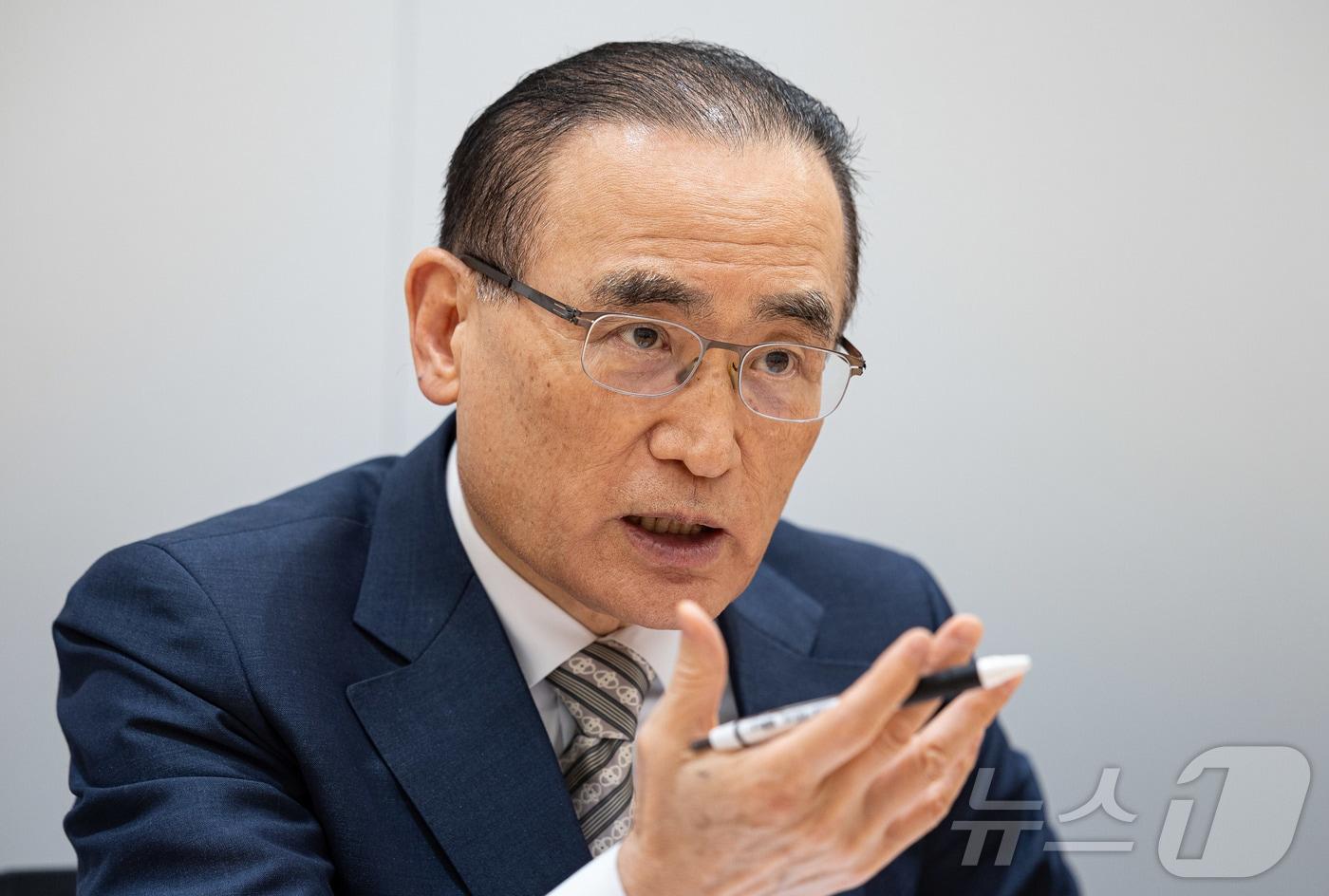 위성락 국가안보실장이 29일 서울 용산 대통령실 청사에서 뉴스1을 비롯한 국내 통신사 취재진들과 인터뷰를 하고 있다. ⓒ News1 이재명 기자