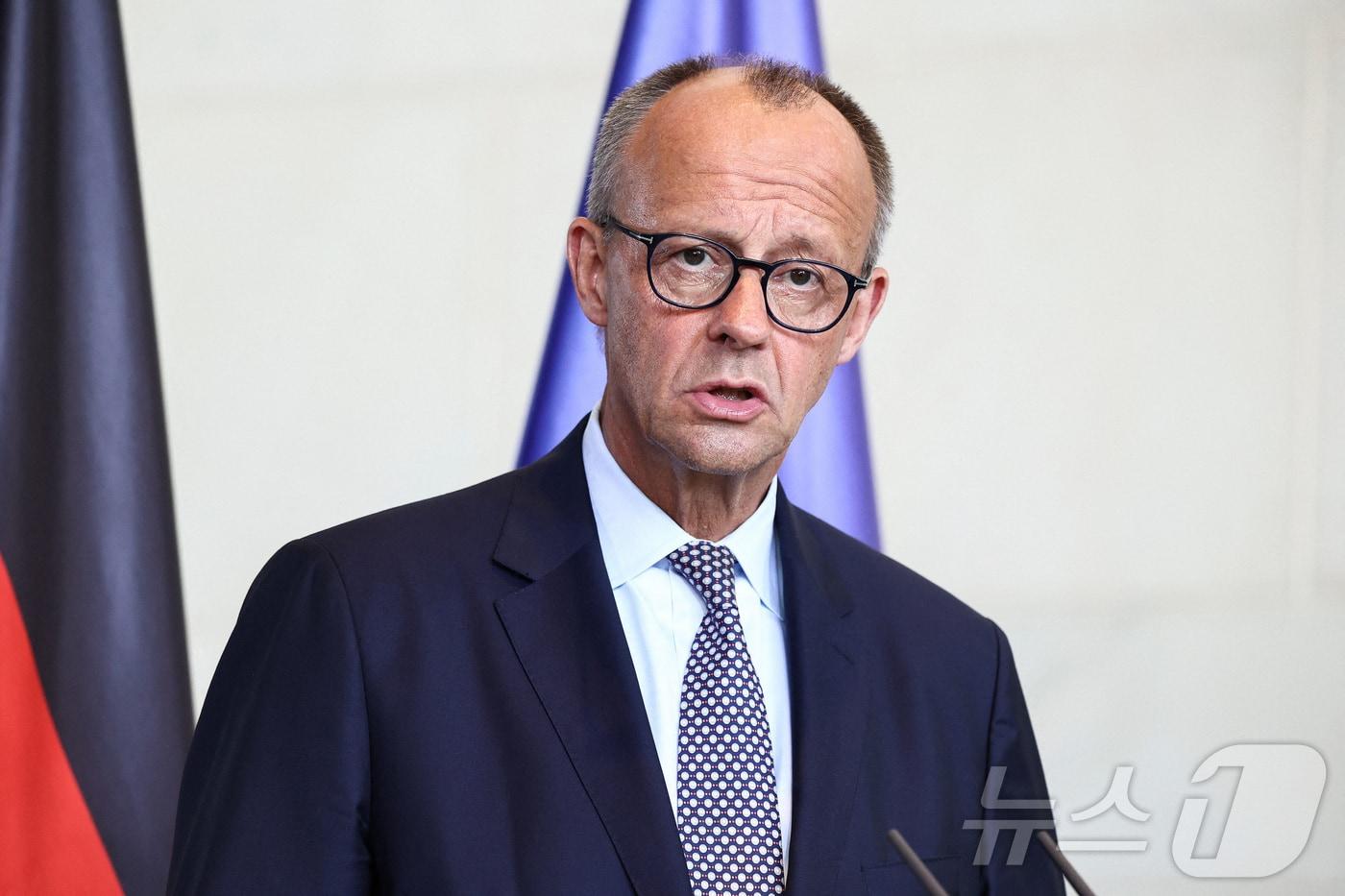 프리드리히 메르츠 독일 총리. 2025.8.13 ⓒ 로이터=뉴스1 ⓒ News1 강민경 기자