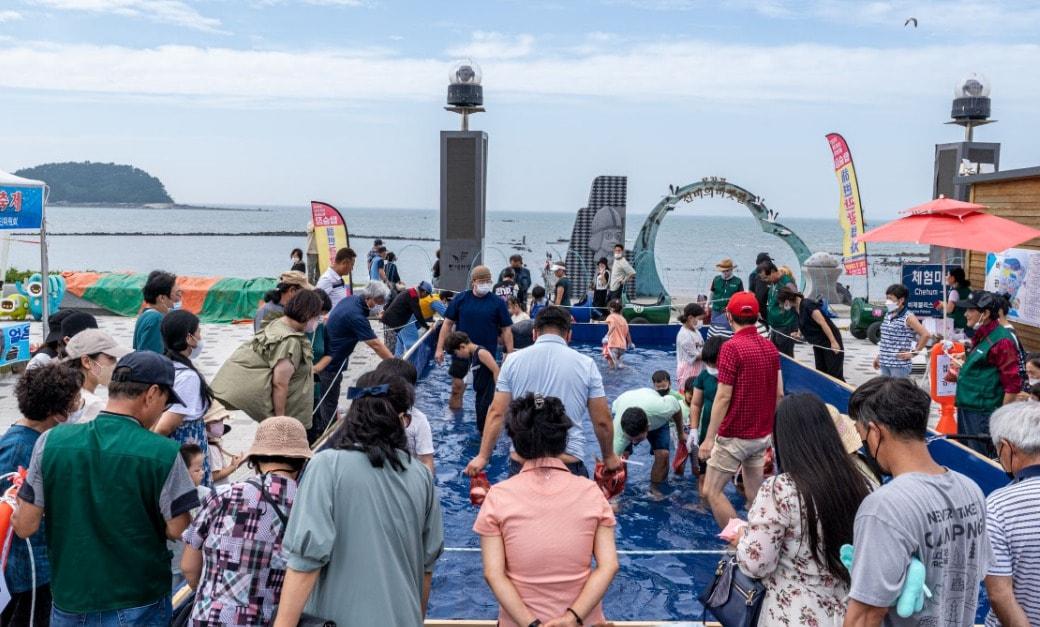 본문 이미지 - '2025 무창포 가을 대하·전어 축제' 진행 모습.(보령시 제공. 재판매 및 DB금지)/뉴스1
