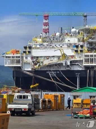 본문 이미지 - 한화오션 사업장 사고 현장.(독자 제공. 재판매 및 DB금지)