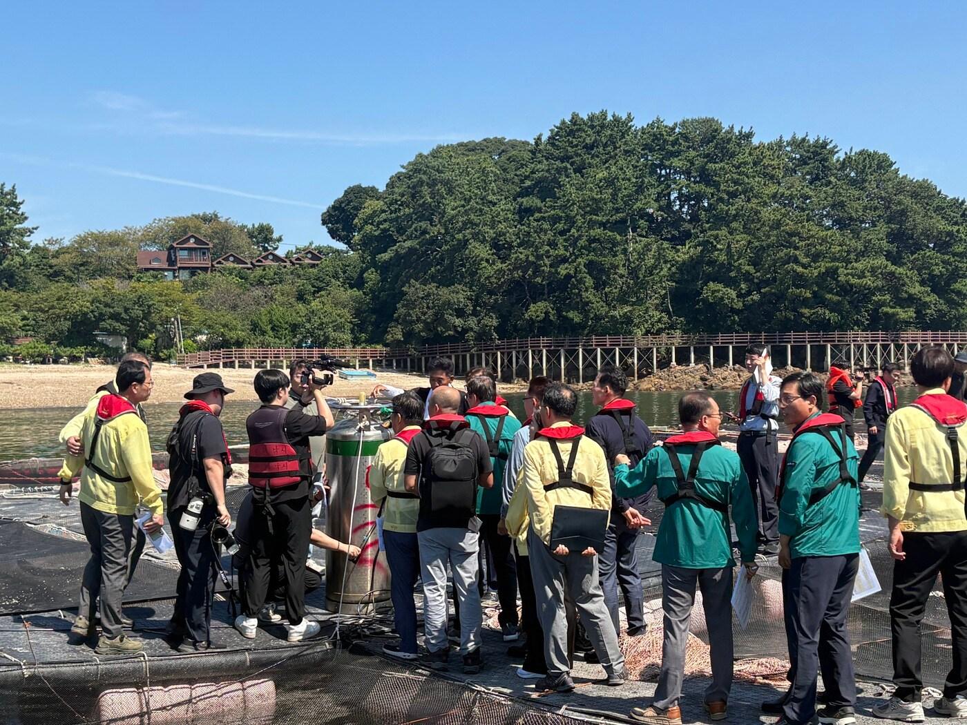 본문 이미지 - 보령 해상 가두리 양식장 합동점검 모습.(충남도 제공. 재판매 및 DB금지)/뉴스1