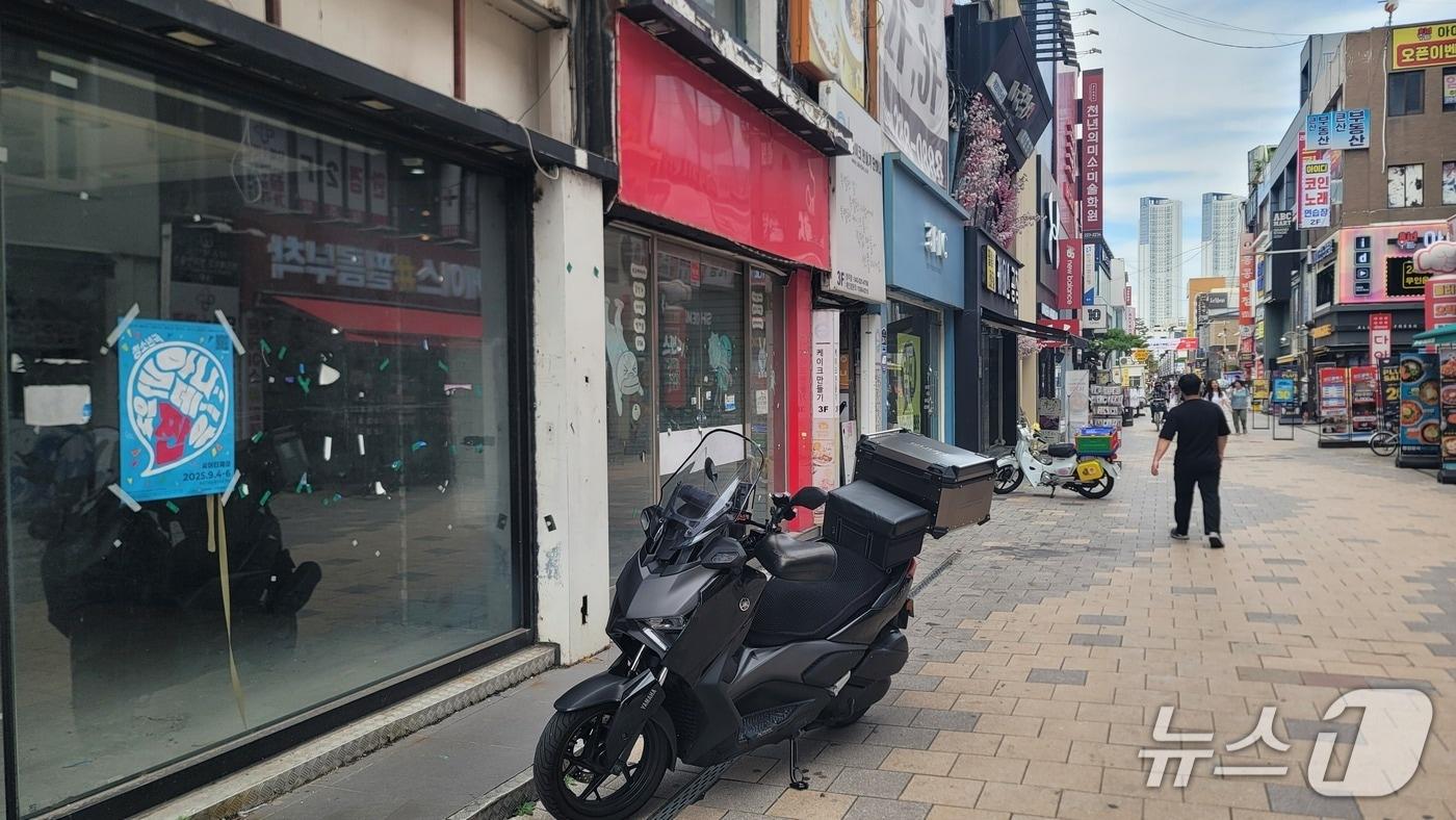 한산한 충북 청주시 상당구 성안길 거리. 2025.9.3./뉴스1 임양규 기자