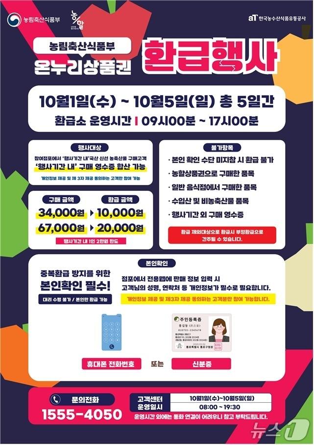 본문 이미지 - 전통시장 농축산물 할인 행사 포스터.&#40;부산시 제공. 재판매 및 DB금지&#41;