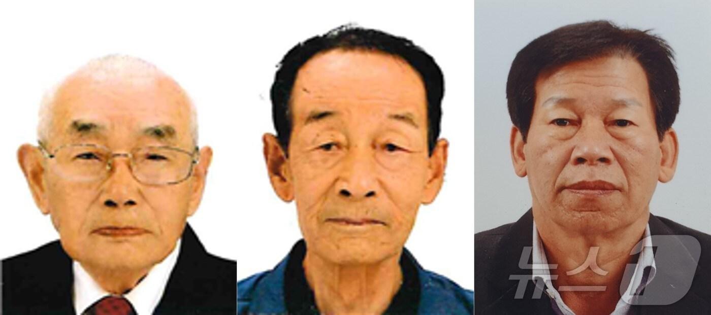 대구시 군위군은 30일 지역 발전과 화합에 기여한 주민 3명을 ‘2025년도 자랑스러운 군민상’ 수상자로 선정했다.사진은 왼쪽 부터 김동수,고정근,박용덕(군위군 제공. 재판매 및 DB금지)/뉴스1 